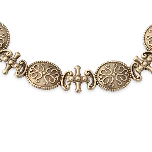 Michael Anthony 10K Gold Link Bracelet Ornate Filigree Granulated Design Estate - Picture 2 of 5
